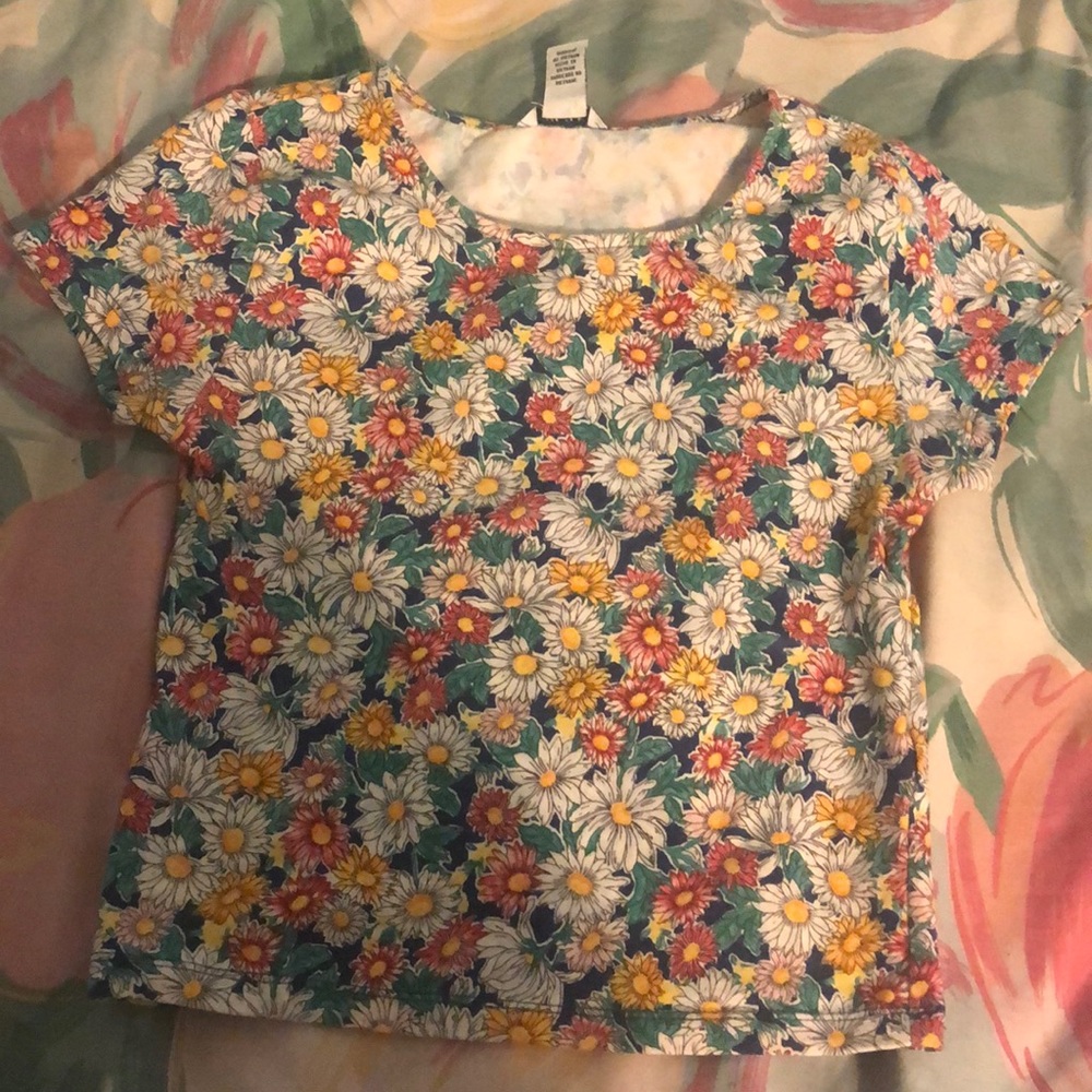 Forever 21 flower crop top size small